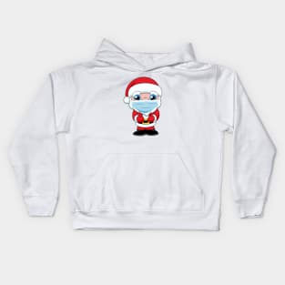 Quarantined Santa Claus face mask, funny Christmas 2020, cute santa corona, quarantine xmas, quarantine santa Kids Hoodie